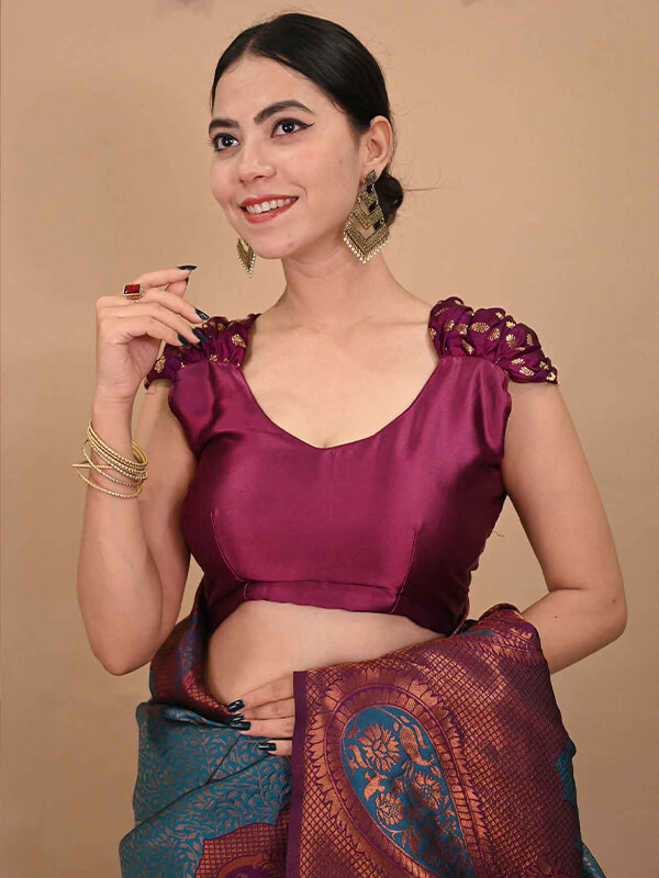 Satin Puff Sleeve Blouse